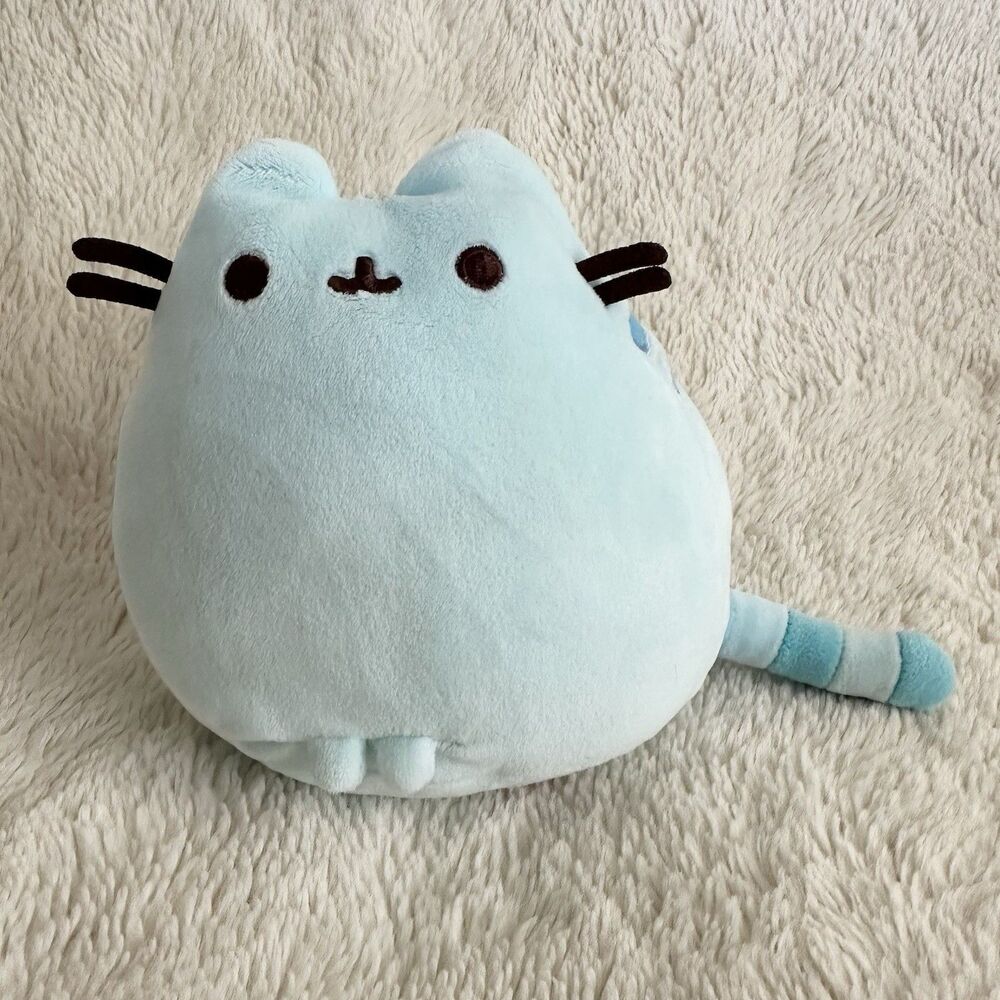 Gund Pusheen Cat Mint Green Squisheen Sitting Stuffed Animal Plush 6” Soft Toy